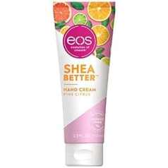 EOS Shea Better Hand Cream - Pink Citrus | Dabīgais šī sviesta roku losjons un ādas kopšana | 24 stundu mitrināšana ar šī sviestu un eļļu | 2,5 unces, 2040872