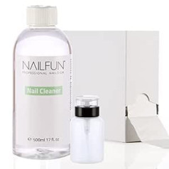 Nailfun nagu tīrīšanas līdzeklis 500 ml (izopropanols) + 250 ruļļu celuloze dozatora kastē + 1 sūkņa pudele