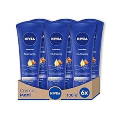 Nivea barojošs roku krēms 6 x 100 ml barojošs krēms ar mandeļu eļļu, aromātisks roku krēms ar mitrinošu formulu