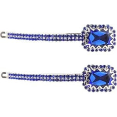 Glamour Girlz komplekts ar 2 9 cm lieliem kvadrātveida Rhinestone dārgakmeņiem — karalisks sudrabs