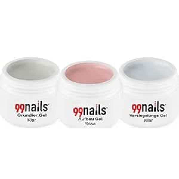 99Nails 3Phasen Gel Set, Pink, Pack of 3 (3 x 5 ml)