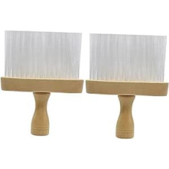 Minkissy Pack of 2 Haircut Duster Salon Duster Brush Spalvas Duster tīrīšanai Sejas tīrīšanas birste Sejas tīrīšanas birste Frizieru salona suku matu griešanas komplekts