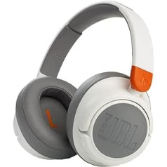 JBL JR 460 NC — uz ausīm pieliekamas austiņas ar trokšņu slāpēšanu bērniem baltā — ar JBL drošu skaņu drošai klausīšanās priekam — līdz pat 30 stundām mūzikas atskaņošanas