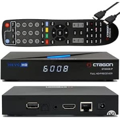 OCTAGON SFX6008 IP H.265 HEVC Full HD E2 Linux televizora pierīce un viedais uztvērējs, interneta TV uztvērējs ar satelīttelevīzijas uz IP klientu atbalstu, DLNA, YouTube, tīmekļa radio, EasyMouse HDMI kabelis