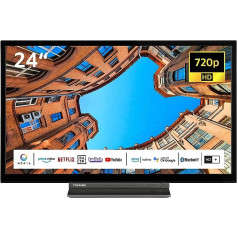 Toshiba 24WK3C63DAW 24 collu televizors/viedtelevizors (HD Ready, HDR, iebūvēts Alexa, trīskāršs uztvērējs, Bluetooth) — iekļauts 6 mēnešu HD+ [2023].