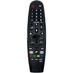 azurano Magic Remote AN-MR18BA, AGF79298801 2018. gada LG viedtelevizoram ar balss vadību, peles funkciju, tiešajām pogām Netflix un Amazon video