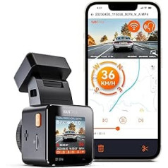 VANTRUE E1 lite Mini Dash Cam WiFi priekšpuse 1080P HDR/30 kadri/s ar balss vadību, 1,54 collu IPS slēptās paneļa kameras automašīna, 160° nakts redzamība, 24 stundu stāvvietas uzraudzība, GPS, G sensors, cilpas ierakstīšana, maks.