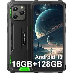 Blackview BV5300 Plus āra mobilais tālrunis bez līguma Android 13 āra viedtālrunis 16 GB RAM 128 GB ROM (1 TB paplašināms) āra mobilais tālrunis 6,1 collas HD+ 6580 mAh, 13MP + 5MP, 4G Dual SIM,