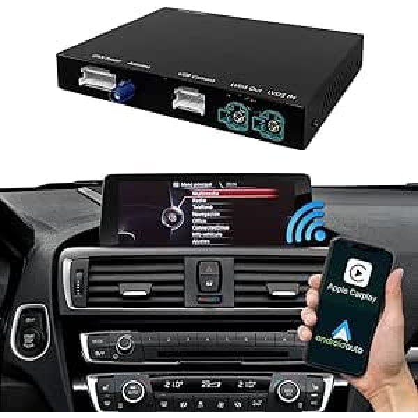 Road Top Wireless Carplay modernizācijas komplekta dekodētājs BMW NBT sistēmai 3 4 5 6 7 Series X1 X3 X4 X5 X6 2012-2016, atbalsta bezvadu Android automašīnu, Mirrorlink, atpakaļskata kameru