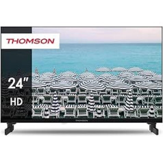 Thomson 24 collu (60 cm) Easy TV LED HD TV (WLAN, trīskāršā uztvērēja DVB-C/S2/T2, Google palīgs, YouTube, Netflix, DAZN, Prime Video, Disney+) — 24HD2S13-2023