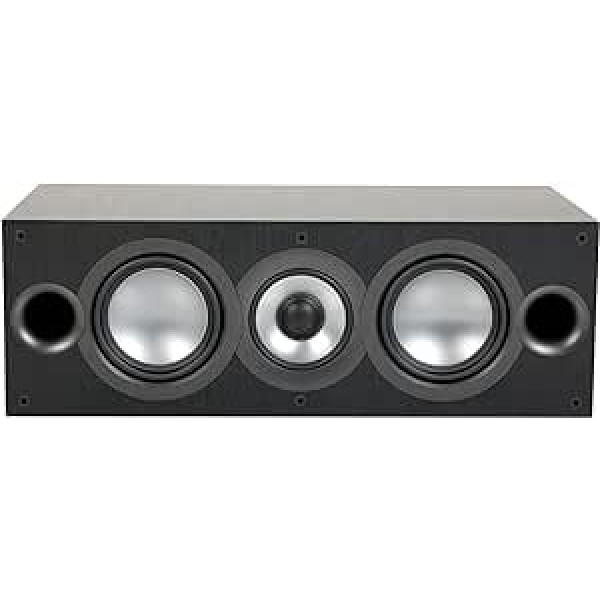 ELAC Uni-Fi 2.0 Centre Speaker UC52, Centre Speaker for Music Playback via Stereo System, 5.1 Surround Sound System, Excellent and Clear Sound, 3-Way Speaker, Black