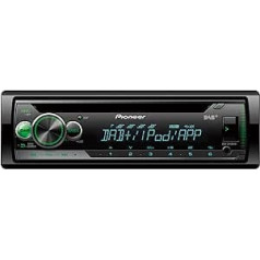 Pioneer DEH-S410DAB-AN, 1-DIN-Autoradio, CD uztvērējs ar FM un DAB+, MP3, USB un AUX-Eingang, RGB – Beleuchtung, Smart Sync App, 5 joslu ekvalaizers, Spotify, iekļauta DAB antena