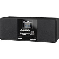 Imperial DABMAN i200 CD interneta radio / DAB+ radio digitālais radio ar CD atskaņotāju (Stereo skaņa, interneta radio / DAB+ / DAB/FM, WLAN, LAN, Bluetooth, Aux-In, Line-Out, Spotify) Melns