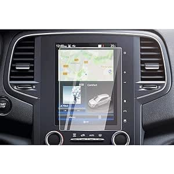 CDEFG Renault Megane 4 RS automobiļa GPS stikla ekrāna aizsargs 9H pret skrāpējumiem izturīgs pret pirkstu nospiedumu navigācijas caurspīdīgs ekrāna aizsargs (8,7 collas)