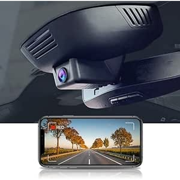 Fitcamx Dash Cam saderīga ar Volvo Polestar 2 2021 2022 2023 2024, 4K automašīnas kamera WiFi, UHD video 2160P nakts redzamība, OEM automašīnu piederumi, cilpas ierakstīšana, G sensors, Dasch-cam automašīna, Plug Play ar