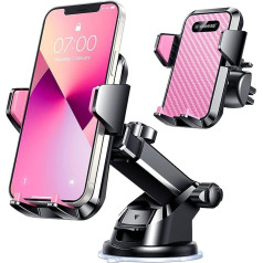 VANMASS Mobile Phone Holder Car Ventilation 2023 Light Red Mobile Phone Holder Car 4 in 1 Car Mobile Phone Holder Suction Cup Holder 100% Scratch Protection Smartphone Holder Car for iPhone 14 13