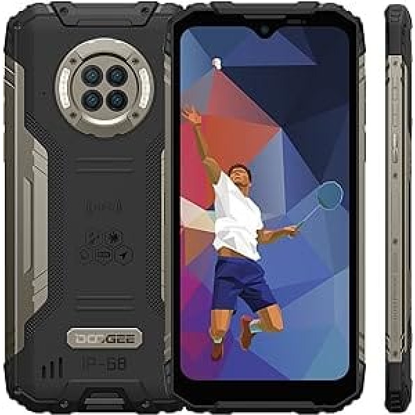 Doogee S96 Pro IR Night Vision āra viedtālrunis bez līguma, Helio G90 Octa Core 8GB RAM 128GB ROM, 48MP Quad kamera (20MP infrasarkanais), 6,22 collu IP68 mobilā tālruņa 6350mAh akumulators (bezvadu uzlāde) NFC