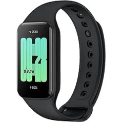 Xiaomi Mi Smart Band Fitness-Tracker & Aktivitäts-Tracker (AMOLED displejs, SpO2 izsekošana, Schlafüberwachung, Herzfrequenzmessung, Benachrichtigungen, Schrittzähler, 5ATM wasserdicht, Mi Fit App)