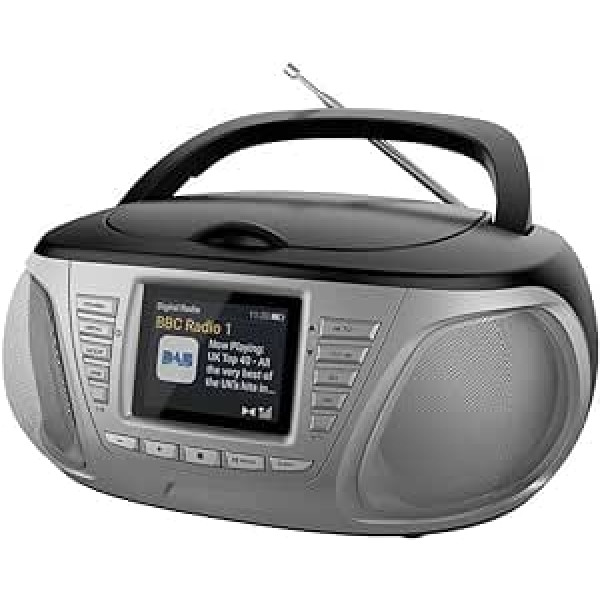 Stereo CD atskaņotājs ar DAB radio portatīvo LCD displeju MP3 Boombox 33198