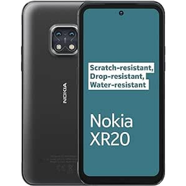 Nokia XR20 Dual SIM 128GB ROM + 6GB RAM (tikai GSM, bez CDMA) rūpnīcā atbloķēts 5G viedtālrunis (granīts) — starptautiskā versija