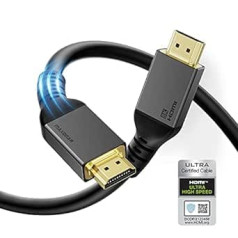 10K 8K HDMI 2.1 Cable 7 m, Maxonar (Certified) CL3 Plenum-Rated In Wall Ultra HD 48Gbps Cable, 10K 8K @ 120Hz 4K144Hz eARC RTX 3090 HDR10 4:4:4 HDCP 2.2 & 2.3 Dolby Compatible with PS5 ,Xbox Series