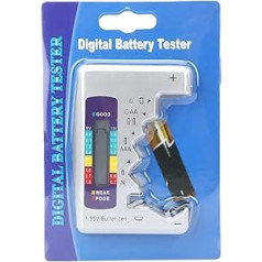 Digital Battery Tester, Universal Battery Power Volt Tester Portable Button Cell Capacity Detector with LCD Screen Small Voltage Tester Life Meter Measuring Tool Battery Checker