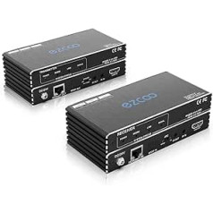 HDMI Extender ARC Ethernet HDBaseT 4K 60Hz HDR10 by Cat5e Cat6 SPDIF Audio Breakout, Bi-Directional PoE IR CEC - 230ft 1080P, 130ft HDCP2.2 D-olby DTS:X, 4K Down-Scaler, Slim Mini Case EX70H2