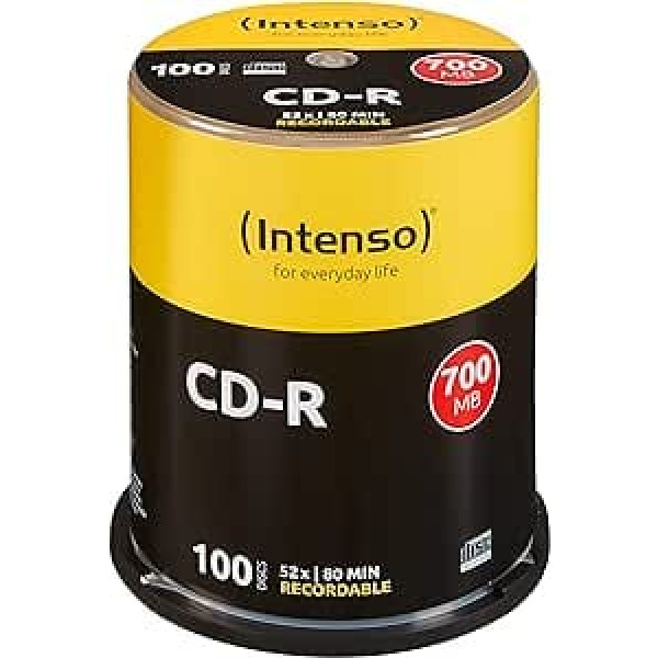 Intenso 1001126 CD-R 100er Spindel 700MB 52x Speed CD-Rohlinge