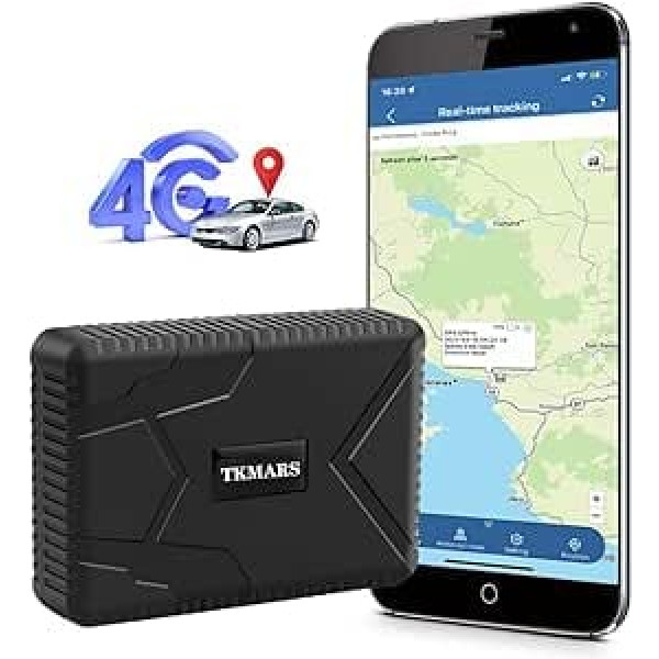 TKMARS TK915 4G GPS ierīce, 7800 mAh akumulators, magnētisks, vairākas trauksmes, izsekošanas raidītājs ar atrašanās vietu reāllaikā, darbojas, izmantojot SMS/APP/Web platformu bez ABO, Piemērots vieglajām automašīnām / kravas automašīnā