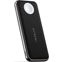 SATECHI Quatro Wireless Power Bank 10 000 mAh portatīvais lādētājs — saderīgs ar iPhone 15 Pro Max/15 Pro/15/15 Plus, Apple Watch Ultra un sēriju 8/7/6/SE/5/4/3/2/1, AirPods Pro 2/1