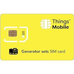 SIM Card for COMPRESOR - Things Mobile - Worldwide Network Coverage, Multiple Product Network GSM/2G/3G/4G, No Fixed Costs. €10 Credit Included