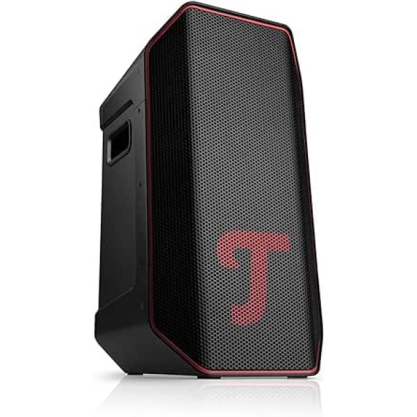 Teufel Rockster Air 2 pārnēsājamais Bluetooth skaļrunis Jaudīgs mobilo pasākumu skaļrunis, akumulators līdz 58 stundām, noņemams akumulators, barošanas bloka funkcija, instrumentu savienojumi - melns