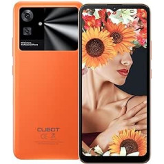 Viedtālrunis CUBOT Note 21 bez līguma 6,56 collu HD+ 90 Hz ekrāns 12 GB + 128 GB/1 TB Android 13 mobilais tālrunis 50 MP + 8 MP kamera 5100 mAh 4G divu SIM kartu astoņkodolu sejas ID GPS OTG (spilgti oranžs)