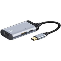 Cablecc USB-C Type-C USB 3.1 līdz 1000 Mbps Gigabit Ethernet tīkla LAN adapteris ar PD barošanas porta ligzdu