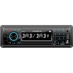 Majestic DAB-443 RDS FM/DAB+ PLL Auto radio Bluetooth, CD/MP3 atskaņotājs, USB/SD/AUX-IN, 180 W (45 W x 4CH), priekšējais atloks salokāms, melns