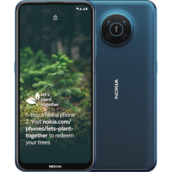 Nokia X20 6,67 collu Android AK SIM viedtālrunis ar 5G savienojumu, 6 GB RAM un 128 GB atmiņu (divās SIM kartes), Nordic Blue (atjaunots)