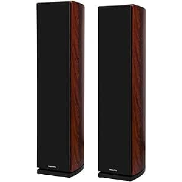 Krüger&Matz KM0505 Holz HiFi Standlautsprecher-Boxen Paar 2.0 (120 vati, pasīva, 3 spēki, abnehmbare Lautsprecherabdeckung)