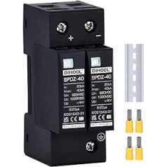 DIHOOL Solar DC surge protection PV, type 2, 40 ka, 1000 V, lightning protection, surge protector