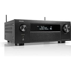 Denon AVC-X4800H 9.4 Channel AV Receiver, Amplifier with Auro-3D, Dolby Atmos, DTS:X, 6 Inch 8K Inputs and 3 Outputs, Bluetooth, Airplay 2, HEOS Multiroom, Alexa Compatible, Black