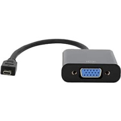 Dpofirs Micro HDMI to VGA Adapter, 1080P Active Micro HDMI to VGA Video Converter Adapter with 3.5mm Stereo Audio for Raspberry Pi 4B PC, Projector, HDTV