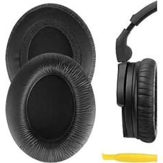 Geekria QuickFit Protein Leather rezerves ausu spilventiņi Sennheiser HD280 HD280-Pro HD281 HMD280 HMD281 austiņu ausu spilventiņu remonta daļas (melnas)