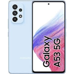 Samsung Galaxy A53 5G viedtālrunis ar divām SIM kartēm Android mobilais tālrunis 8GB RAM 256GB atmiņa Awesome Blue + 30 mēnešu garantija