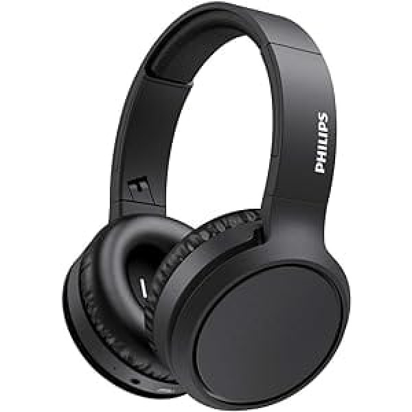 Philips Audio Philips bezvadu austiņas uz ausīm ar mikrofonu/Bluetooth, trokšņu izolāciju, 29 stundu atskaņošanas laiku, basa pastiprināšanas poga, ātrās uzlādes funkcija H5205BK/00, melna