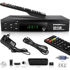 Echosat 20700 S - Updated Digital Satellite Receiver (HDTV, DVB-S/S2, HDMI, SCART, 2x USB 2.0, Full HD 1080p) (Pre-programmed for Astra Hotbird and Türksat)