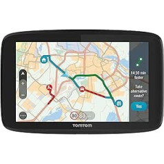 Navigācijas ierīce TomTom GO Essential — 5 collas, izvairieties no sastrēgumiem, pateicoties TomTom Traffic, Eiropas kartes atjauninājumi, atjauninājumi, izmantojot Wi-Fi (atjaunots)