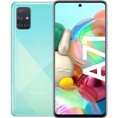 Samsung Galaxy A71 (6,4 cm/16,95 collas, 128 GB iekšējā atmiņa, 6 GB RAM, Dual SIM, Android), vācu versija.