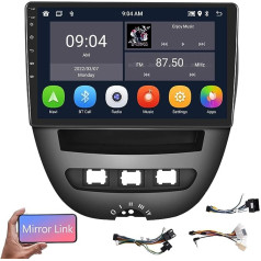 Podofo Android Car Radio priekš Toyota Aygo/Peugeot 107/Citroen C1, Bluetooth 10 collu Touchscreen HD Screen WiFi FM RDS Radio Mirror Link USB Car Navigation Video Stereo Player + Canbus