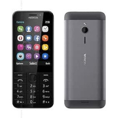 Nokia RM-1172 Dark Silver All Carriers Handy 230, 7,11 cm (2,8 Zoll) (Dual SIM, MP3 Player, microSD Kartenleser, 1200mAh Akku, Taschenlampe) grau, Standard