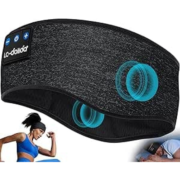 Sleep Headphones Bluetooth 5.3, LC-dolida Ērtas miega austiņas Galvas saite Miega maska ar austiņu siksnu, Cozyband sporta austiņas Music Sleeping galvas saite sporta treniņiem, skriešanai, jogai,