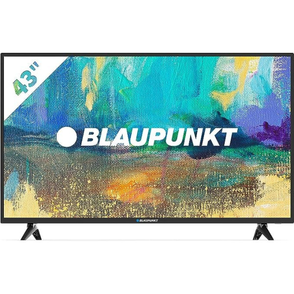 Blaupunkt BS43U3012OEB Smart TV 108 cm (43 collas) 4K UHD televizors (Miracast, trīskāršs uztvērējs, HDMI) [Modeļa gads 2020]